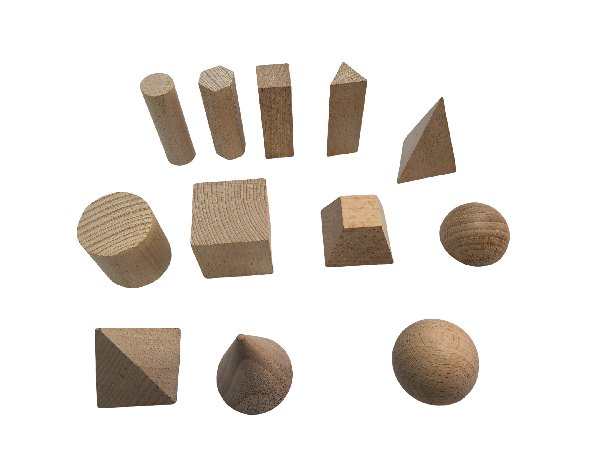 Wooden geometric solid block